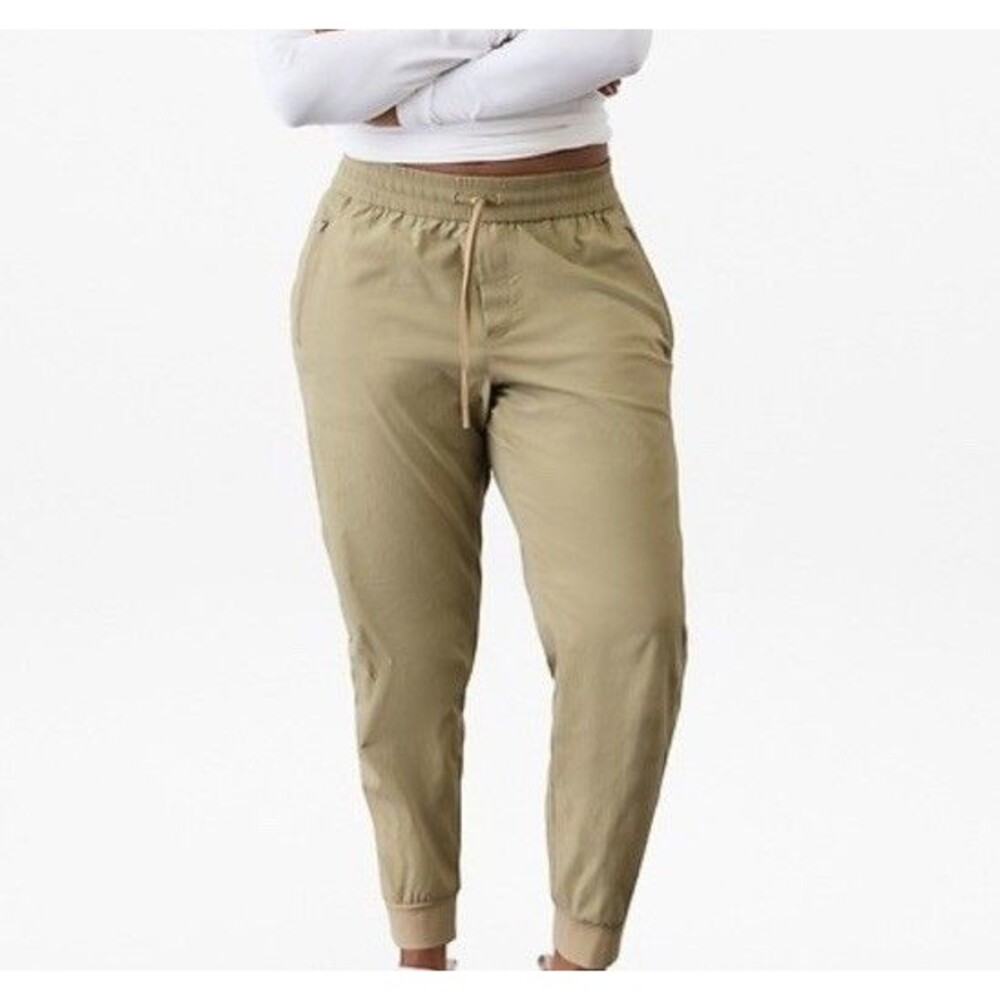 Athleta Size 2 Trekkie North Mid Rise Jogger Pants Beige